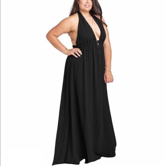 Show Me Your Mumu Navy Luna Halter Dress Size XXL - Picture 1 of 11